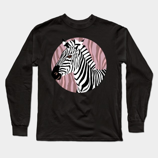 Zebra style Long Sleeve T-Shirt by CalliLetters